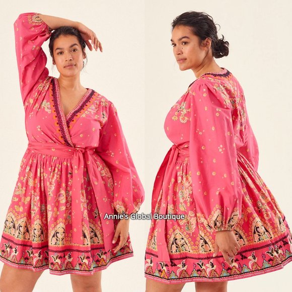 RARE NWT ANTHROPOLOGIE Raquel Floral Embroidered Beaded Mini Dress. Size 3X - Picture 9 of 16